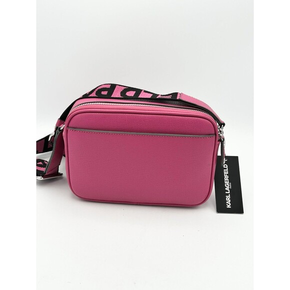 Karl Lagerfeld Crossbody Pink Maybelle Camera Bag Purse & Mini Wallet NWT - Picture 4 of 5